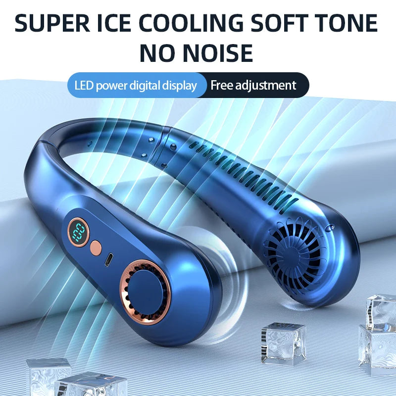 hands free neck fan with 9 hours of battery life for endless coolness