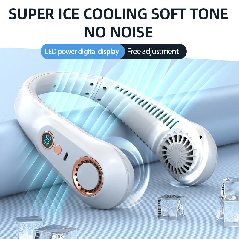 hands free neck fan with 9 hours of battery life for endless coolness