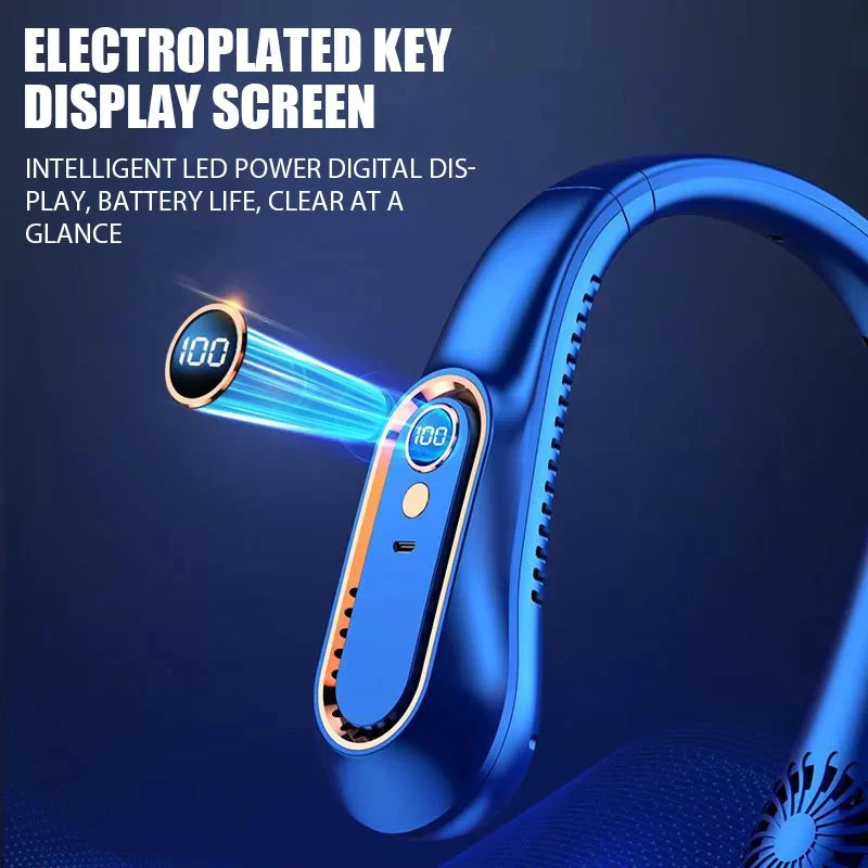 hands free neck fan with 9 hours of battery life for endless coolness