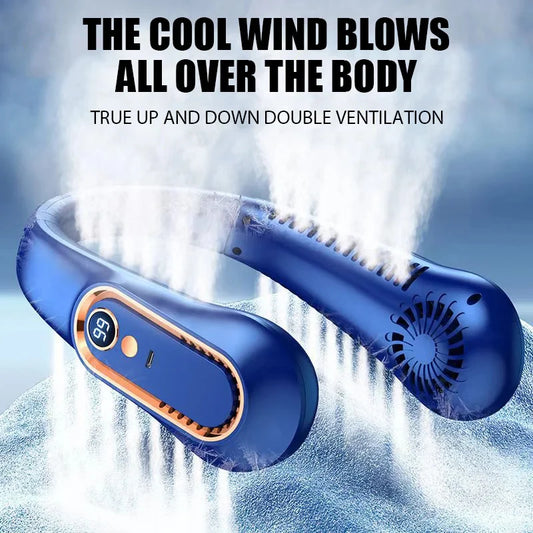 hands free neck fan with 9 hours of battery life for endless coolness